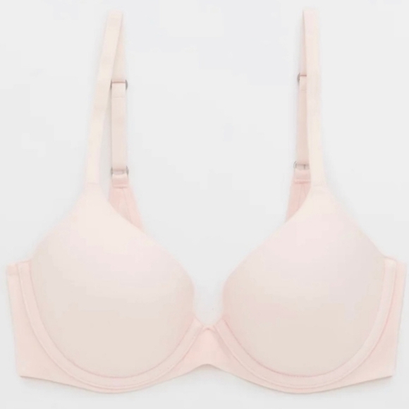 Aerie Real Sunnier full coverage soft padded blush pink bra NWOT 42D - Picture 1 of 5